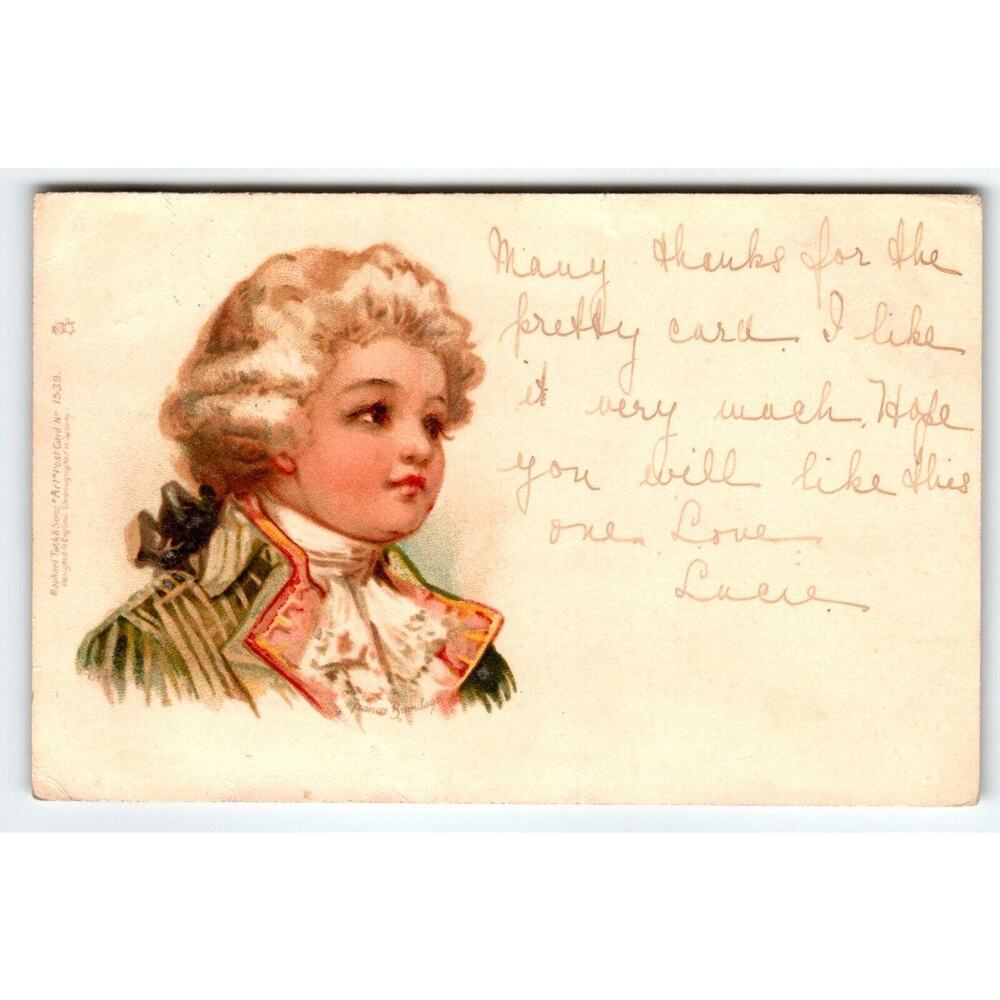 Frances Brundage Postcard Coming Men Studies Of Boys Green Coat Child Tuck 1539